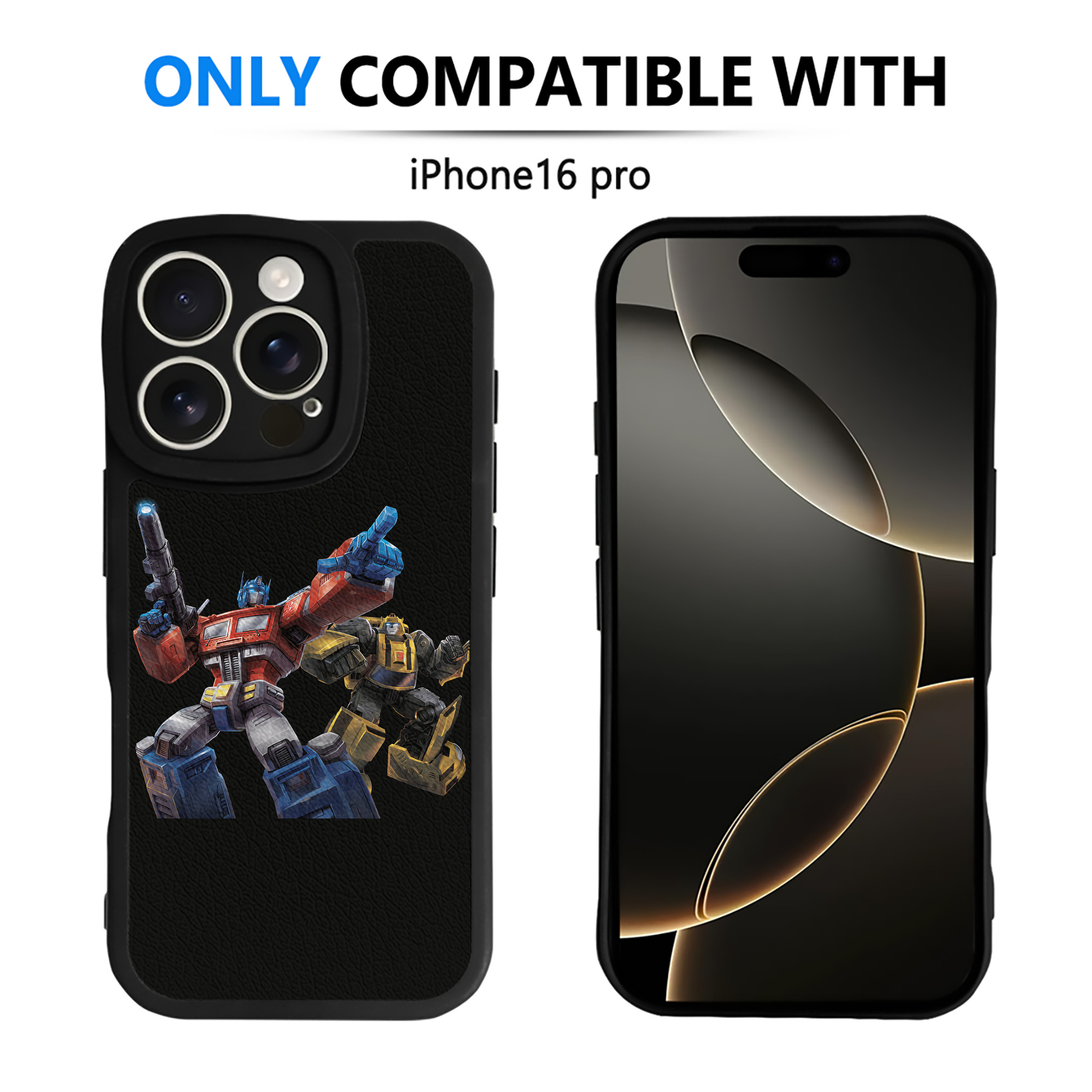 （画像用） Transformers トランスフォーマー 【iPhone 16シリーズ対応】シリコンスマホケース（レザー調） 材質：シリコン
